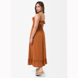 Vestido (Largo) Viena Solid Tatix Lacre
