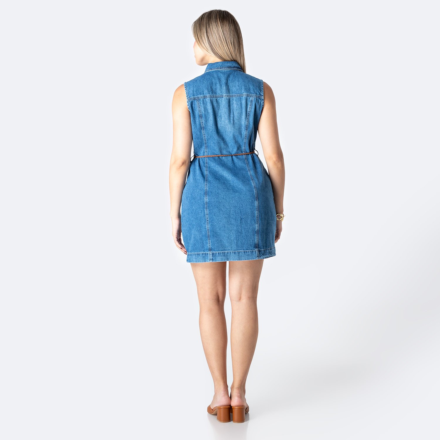 Vestido Jean Soft Kadia Total Bleach - Imagen 2
